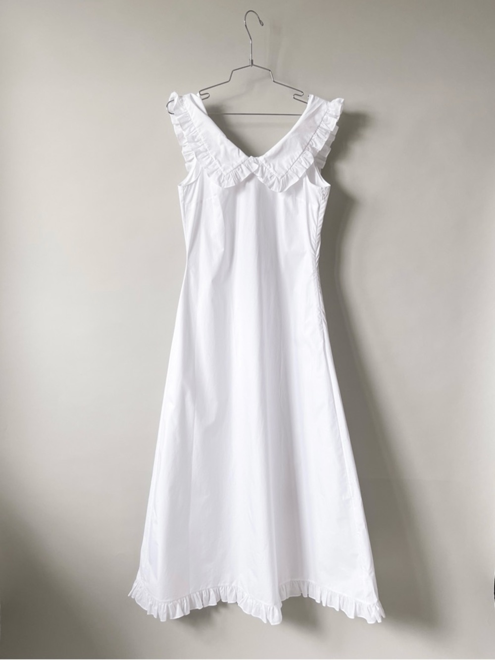 Molly Goddard Frill Collar Cotton Laura Dress
